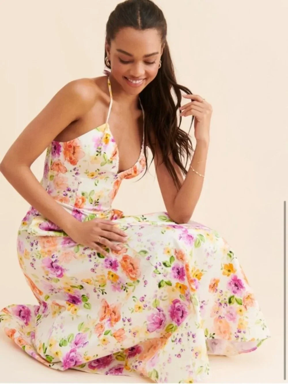 Favorite Daughter The Halting Traffic Dress Maxi Anthropologie Oahu Watercolor